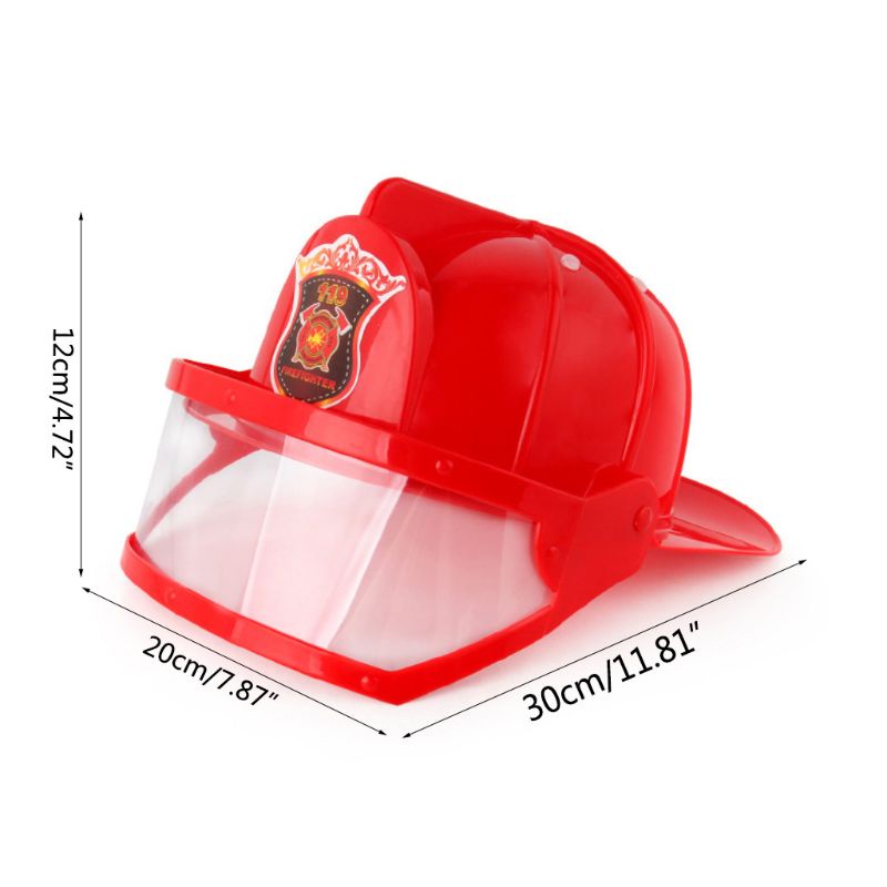 Mary Anak Fireman Helm Topi Pemadam Kebakaran Fancy Dress Aksesoris Anak Halloween P