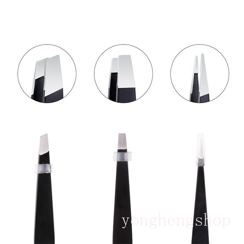 3pcs / set Pinset Alis Bahan Stainless Steel Dengan Tas
