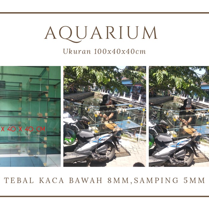 Aquarium Kaca 100 X 40 X 40cm Shopee Indonesia