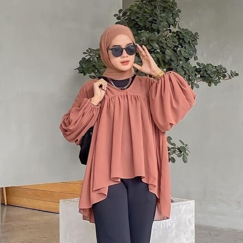 1KG MUAT 6PCS | DEALOVA BLOUSE CERUTY BABYDOLL GOOD QUALITY FASHION GROSIR WANITA HITS SELEBGRAM