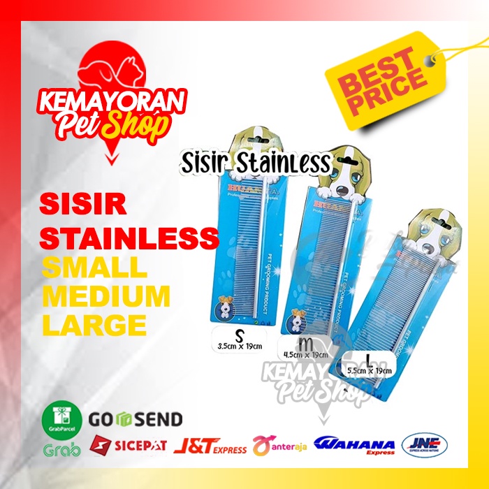 Sisir Bulu Kucing Sisir Bulu Anjing SISIR STAINLESS