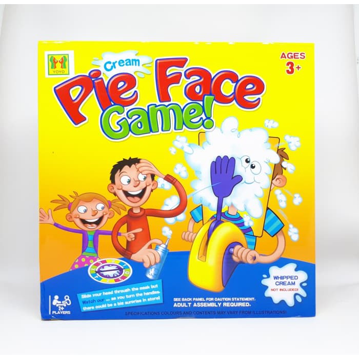 Pie Face Game - Mainan Gigit Buaya - Slime Guar Gum Pie Face Game Challenge Mainan Anak Edukasi Anak