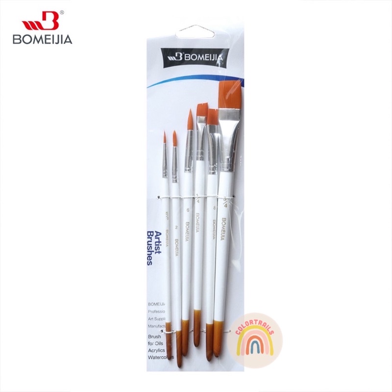 

Bomeijia White Brush Set 6 Kuas Lukis