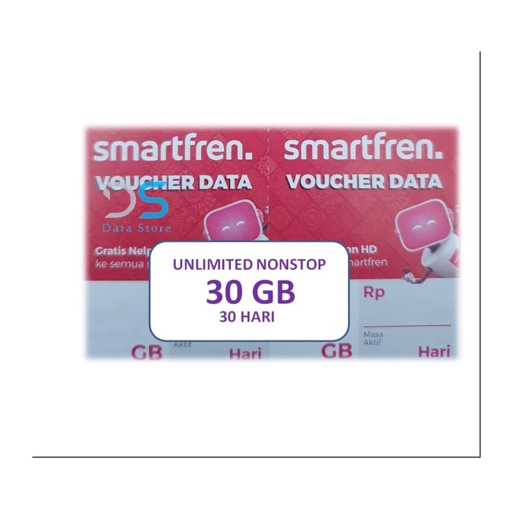 Voucher SmartFren NONSTOP UNLIMITED 30 GB