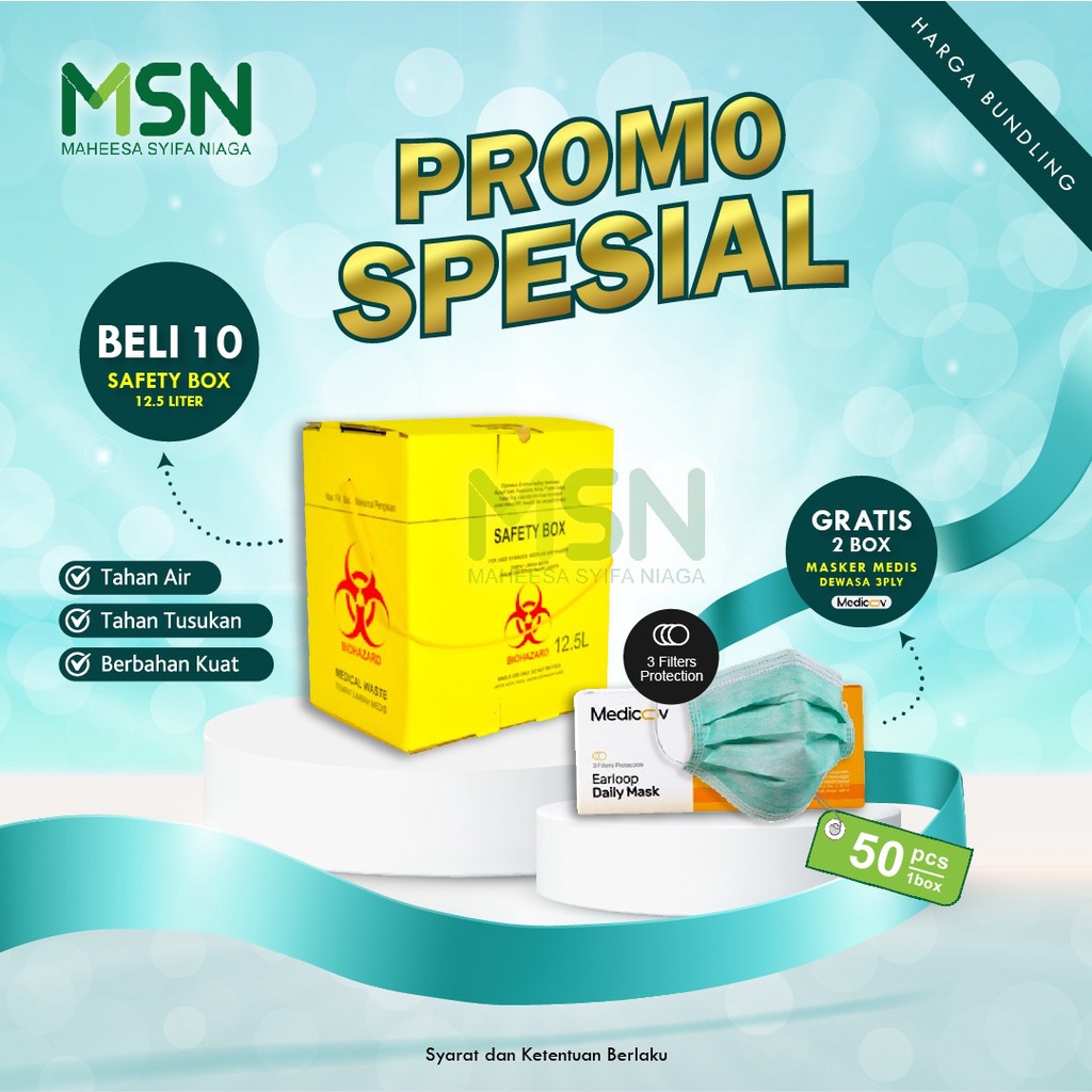 Jual [PROMO] SAFETY BOX (BIOHAZARD) KAPASITAS 12,5 LITER WADAH UNTUK