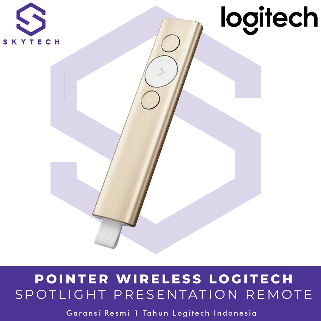 WIRELESS PRESENTER POINTER LOGITECH SPOTLIGHT ORIGINAL GARANSI RESMI