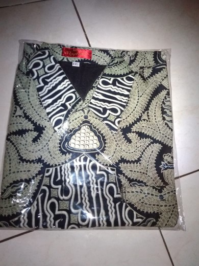 Batik Pria Anggra Lawasan Size M - Xxl Regular Fit  Batik Solo Katun Halus Sragenan Full Furing