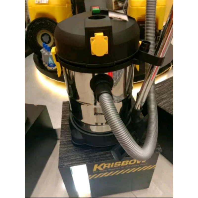 krisbow vacum cleaner heavy duty 30liter wet and dry basah kering