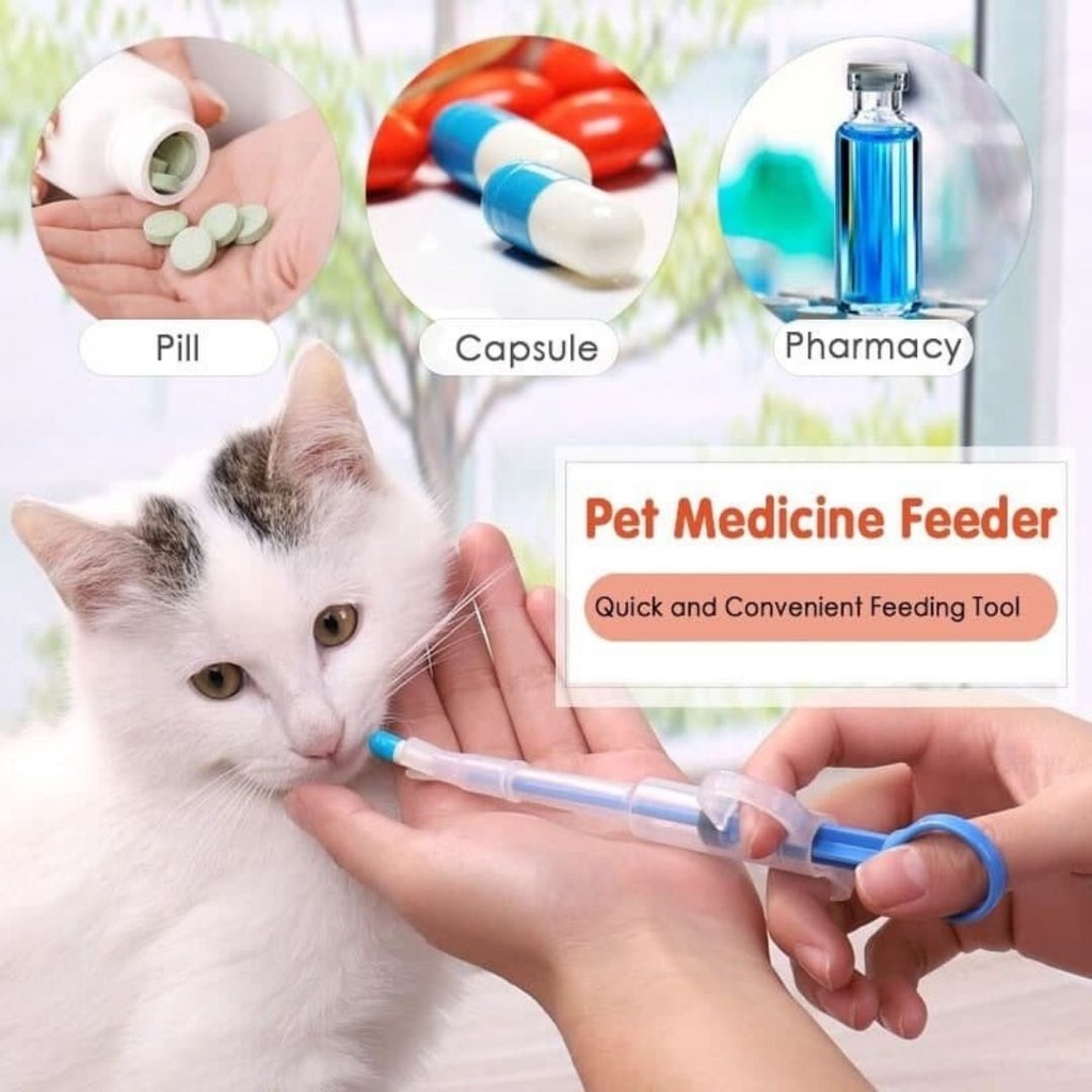 Anjing Kucing Feeding Kit Pelontar Pil Alat Bantu Alat Bantu Minum Obat FEZONE