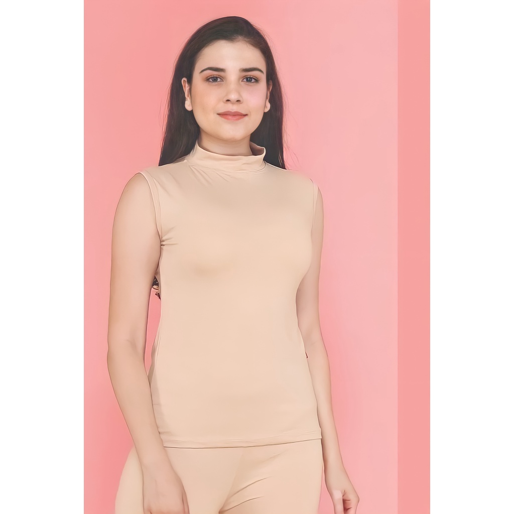 Baju Manset Inner Lekbong Kutung Tanpa Lengan Polos Wanita Bahan Spandek Rayon Premium