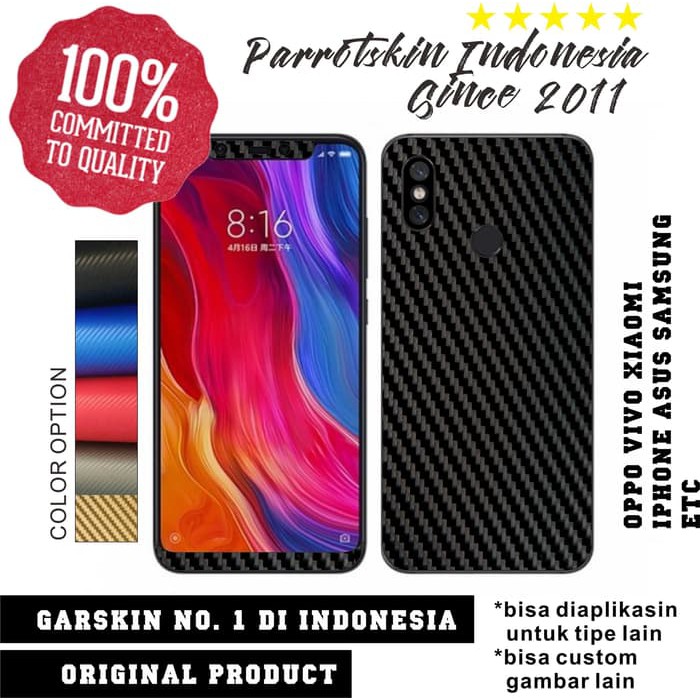 Garskin Skin Xiaomi MI 8 Carbon Kevlar Texture