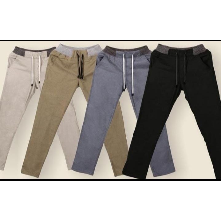 celana chinos RIB panjang pria/ kain american drill premium / tidak mulur / tren pria kekinian