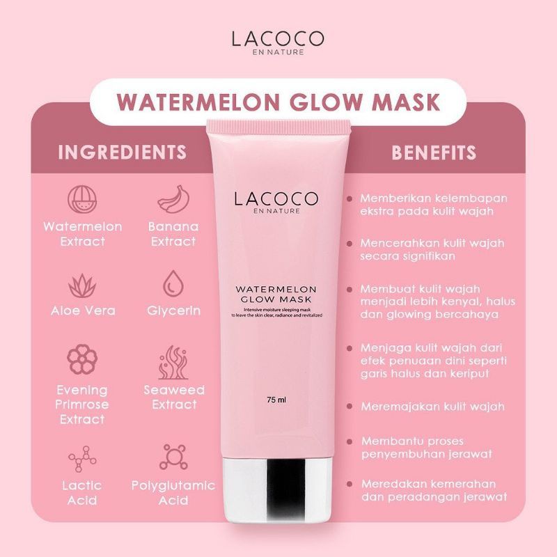 Lacoco Watermelon Glow Mask 75ml