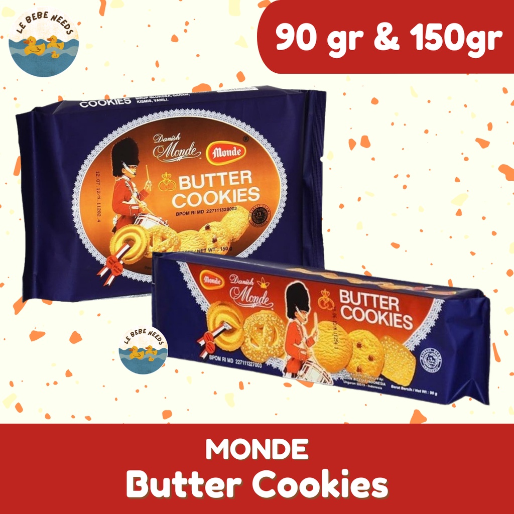 Jual Monde Butter Cookies Mini 90 gr Monde Butter Cookies 150 gr Monde Danish Butter Cookies