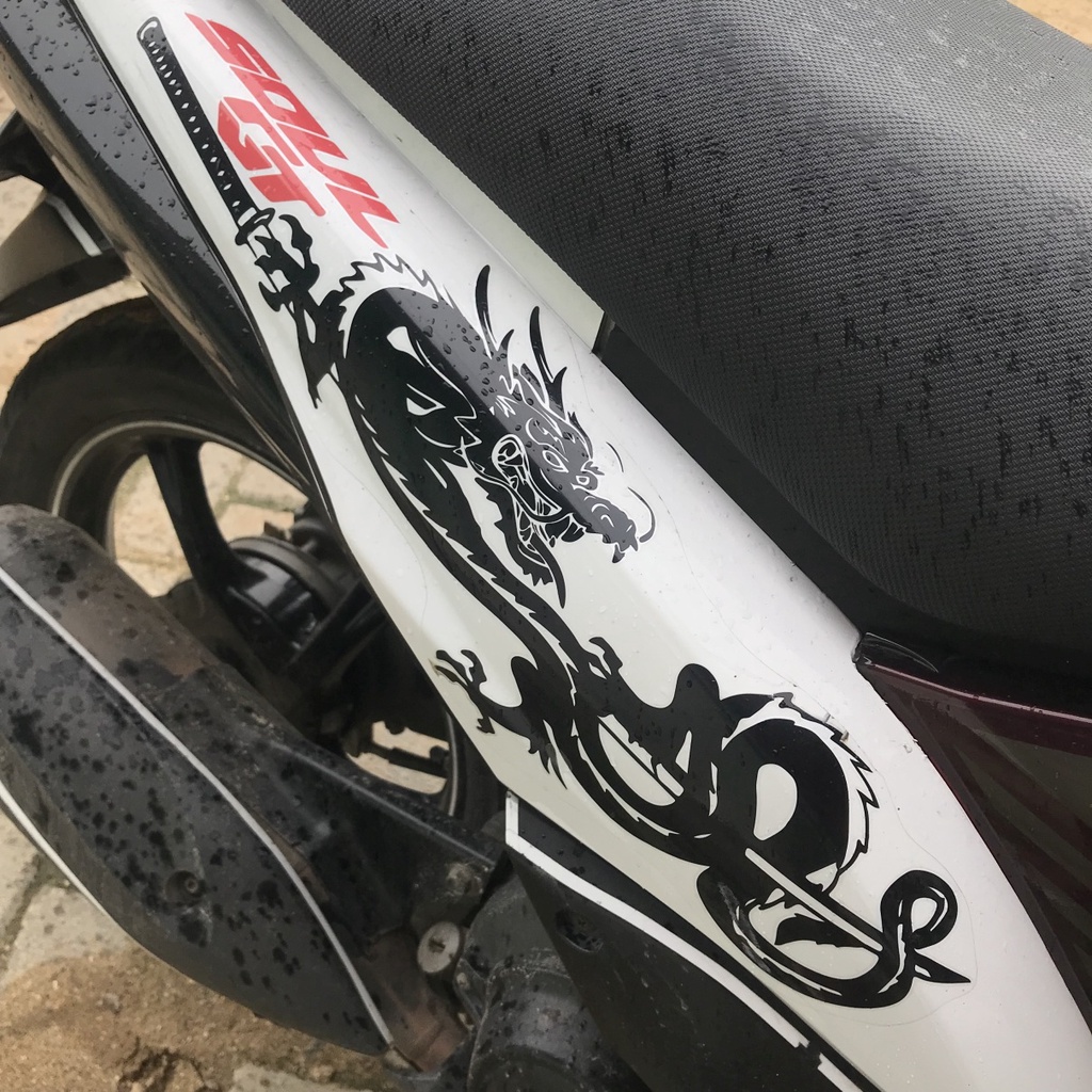 stiker motor naga pedang samurai