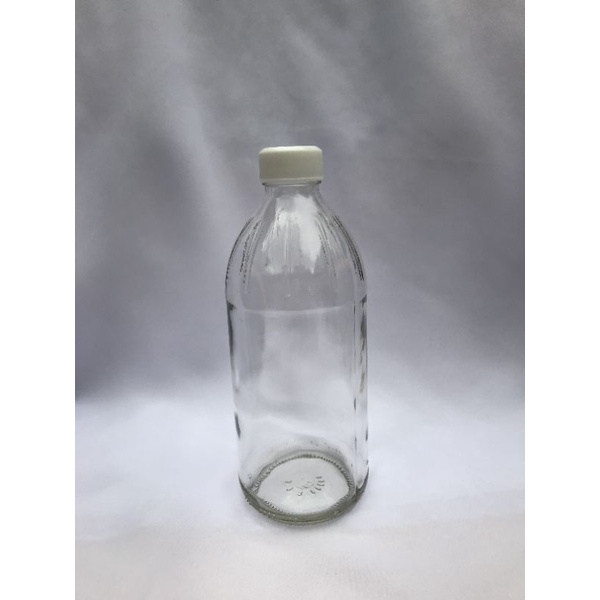 botol kaca 500ml bening tutup ulir