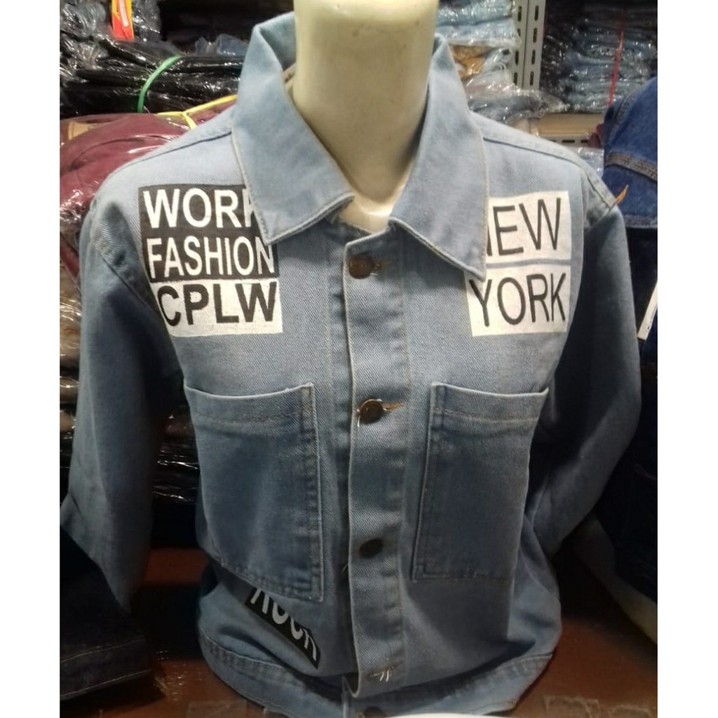 [BAYAR DI TEMPAT/COD] Jaket Jeans Wanita  - Jaket Jeans Denim Newyork