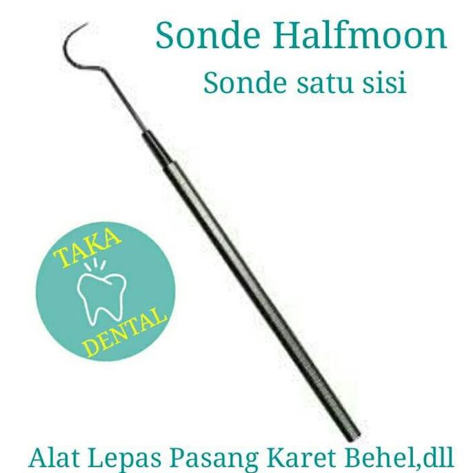 Hot Sonde Halfmoon Alat Pasang Lepas Karet Behel Gigi Stainless Steel Best Price