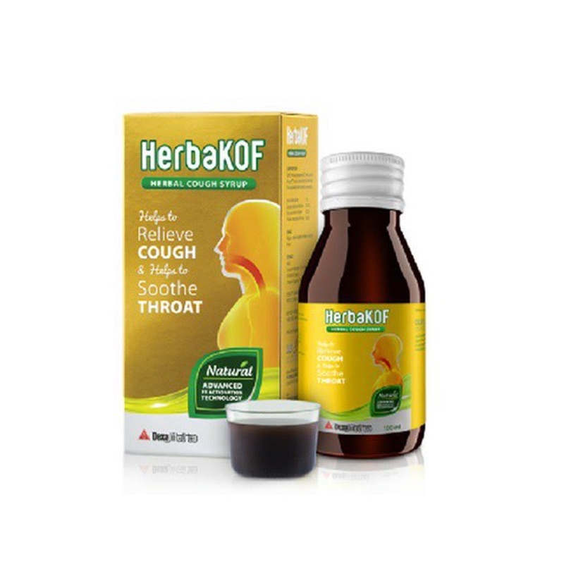 Herba Kof HerbaKof Sirup Obat Batuk Melegakan Sakit Gatal Tenggorokan Herbal