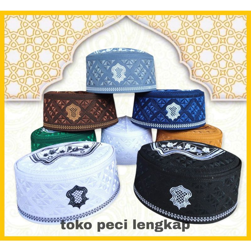 Peci assagofah terompah/peci assagofah putih terompah