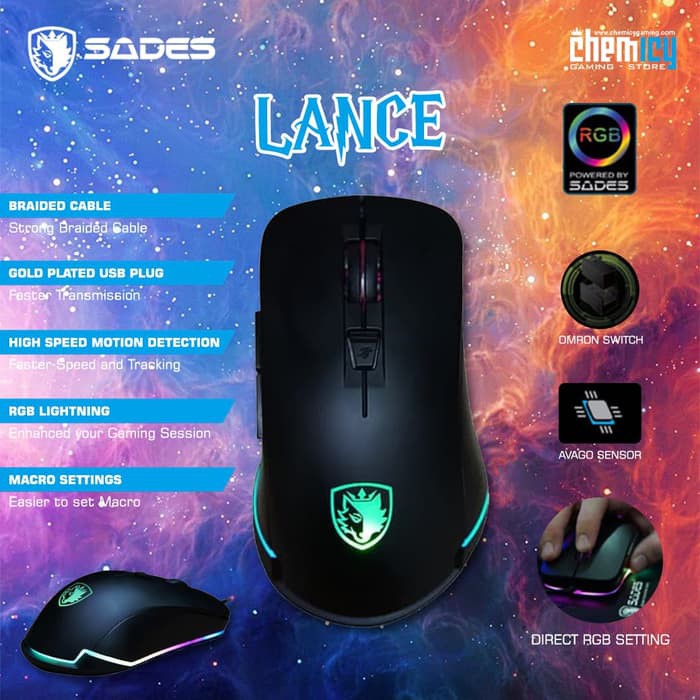 Sades Lance RGB Gaming Mouse