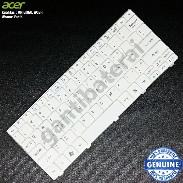 Keyboard Acer Aspire One Happy AO532H AO521 D255 AO255 D260 D270 Putih