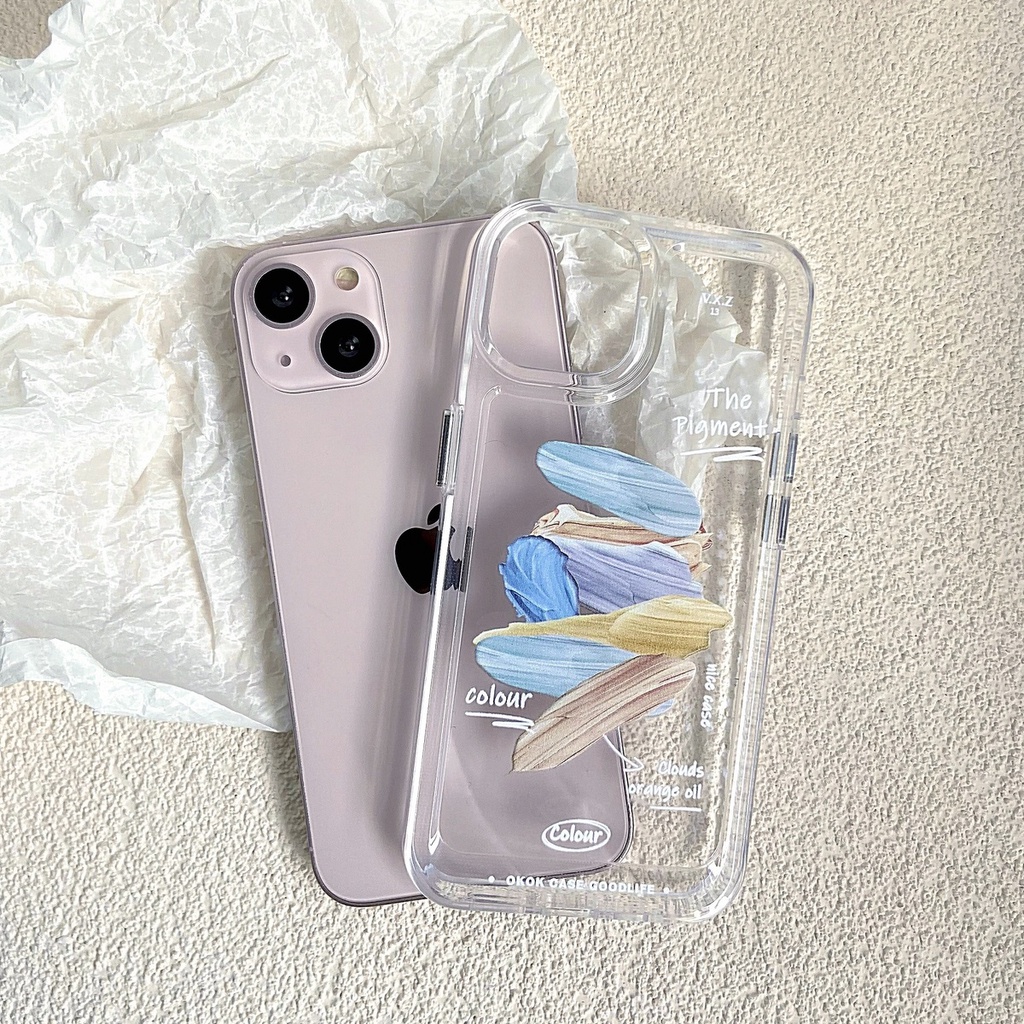 iPhone Case Clear Case Soft Thick TPU Shockproof HD Super Transparent Protection Camera Plating Button Paint Graffiti For iPhone 13 Pro Max iPhone 12 Pro Max iPhone 11 iPhone 7Plus