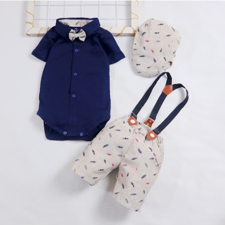 LG Setelan Jumper Suspender / Anak Bayi Laki-Laki / Setelan Jumper Suspender Bayi 0 - 6 Bulan