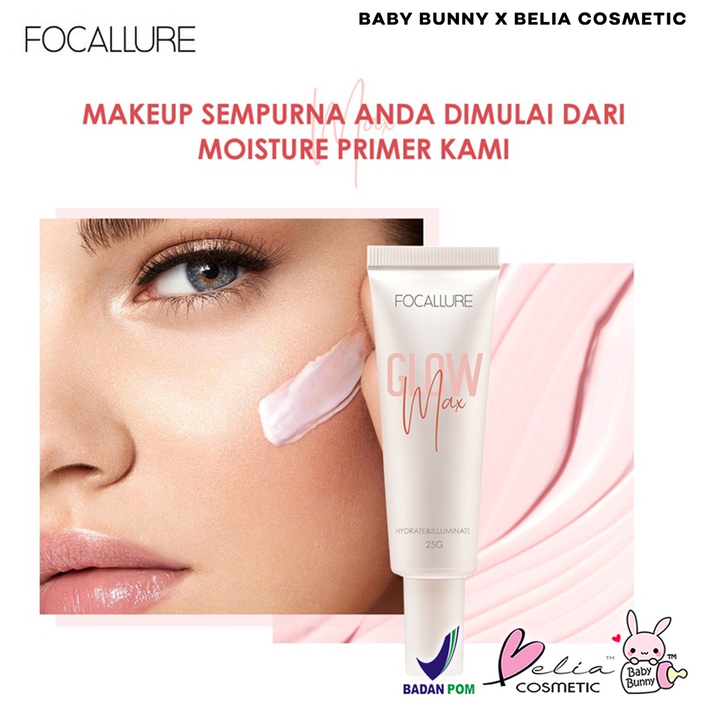 ❤ BELIA ❤ FOCALLURE Glowmax Hydrating Primer &amp; Blurmax Pore-Minimize Primer FA138 | Brighten &amp; Moisture makeup base | Tone-up | Oil-Control | Refreshing Face | Pore-Blurring Smooth Surface | BPOM