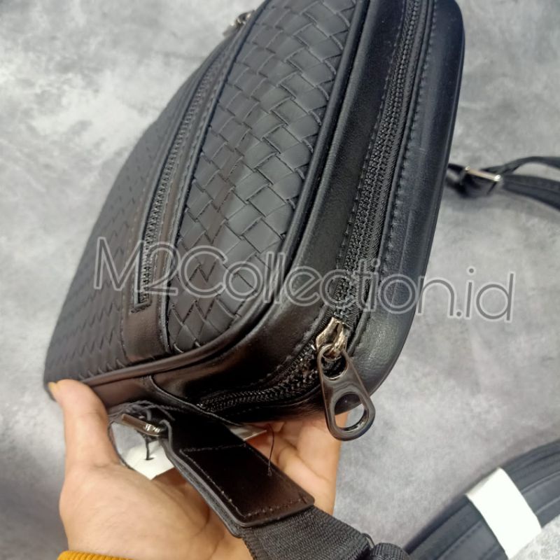 tas selempang motif botega anyaman crossbody bag premium impor