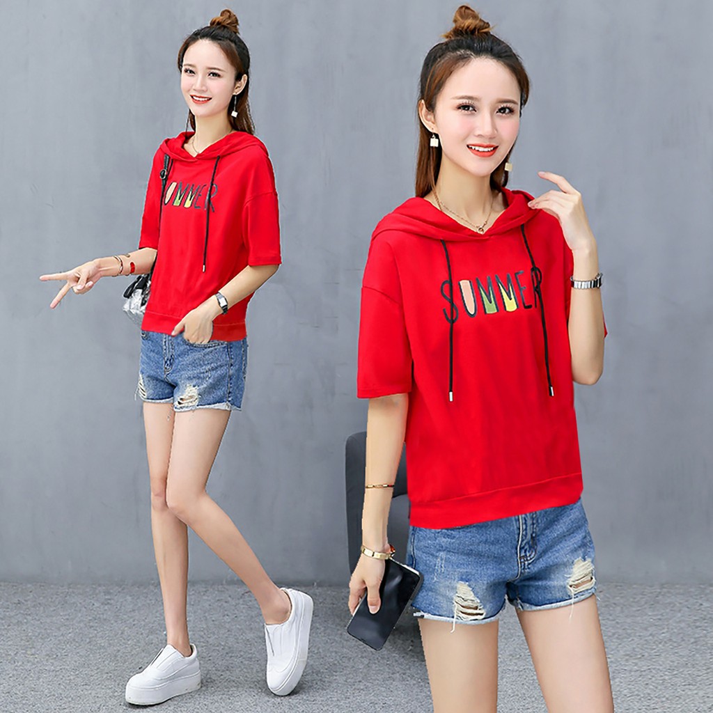 BISA COD,SWEATER HOODIE SUMMER TERBARU-HOODIE CEWEK LENGAN PENDEK KEREN DAN TRENDY TERLARIS