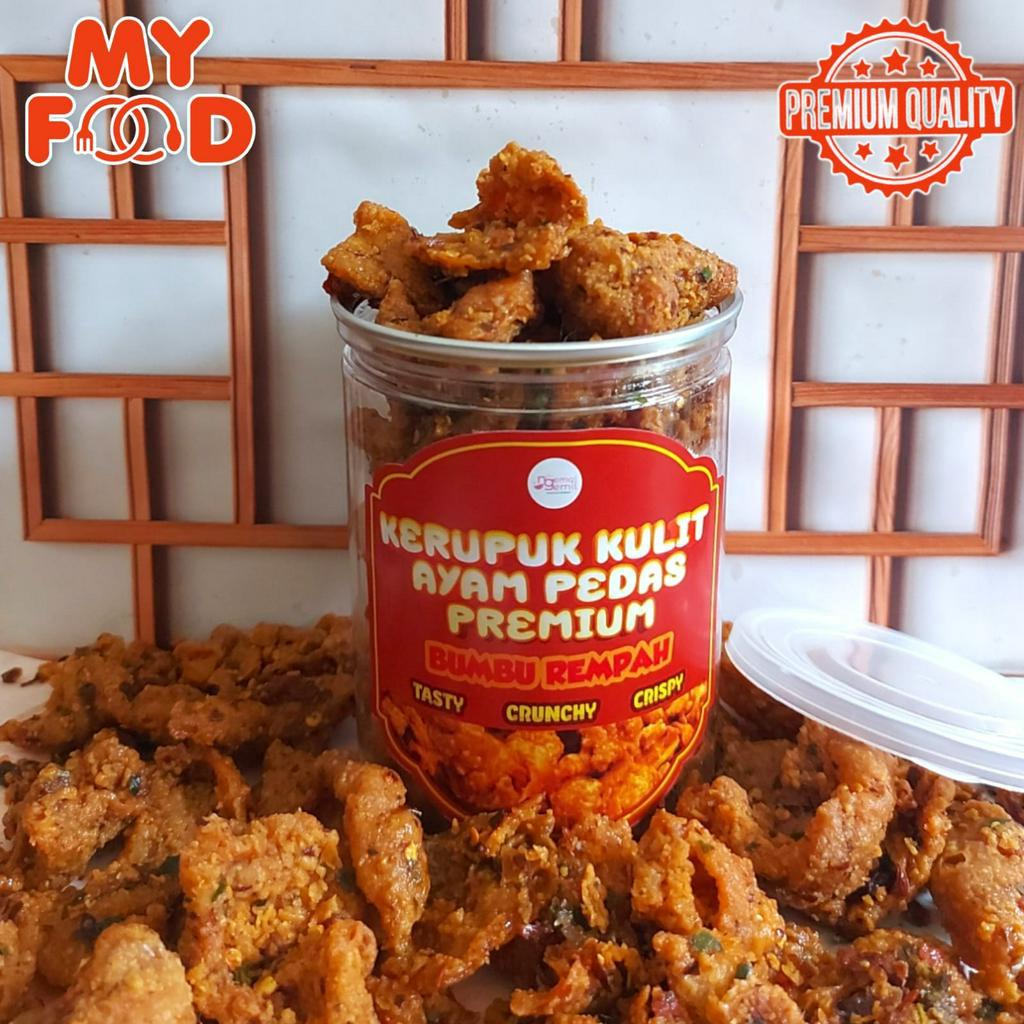 

[Myfoodofficial] - Can Kerupuk Kulit Ayam Krispy Pedas Bumbu Rempah Krupuk Kulit Ayam Crispy Kualitas Premium