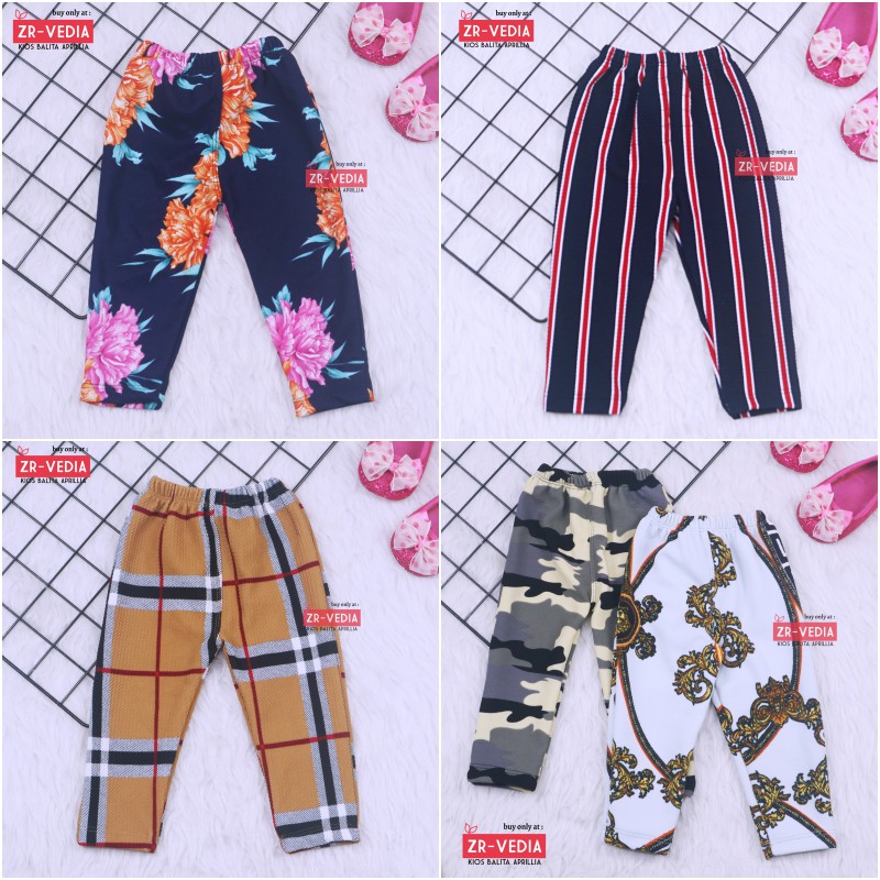 Legging Caramel uk Bayi - 7 Tahun / Leging Bahan Premium Anak Perempuan Celana Panjang Lejing Laging Ketat Motif