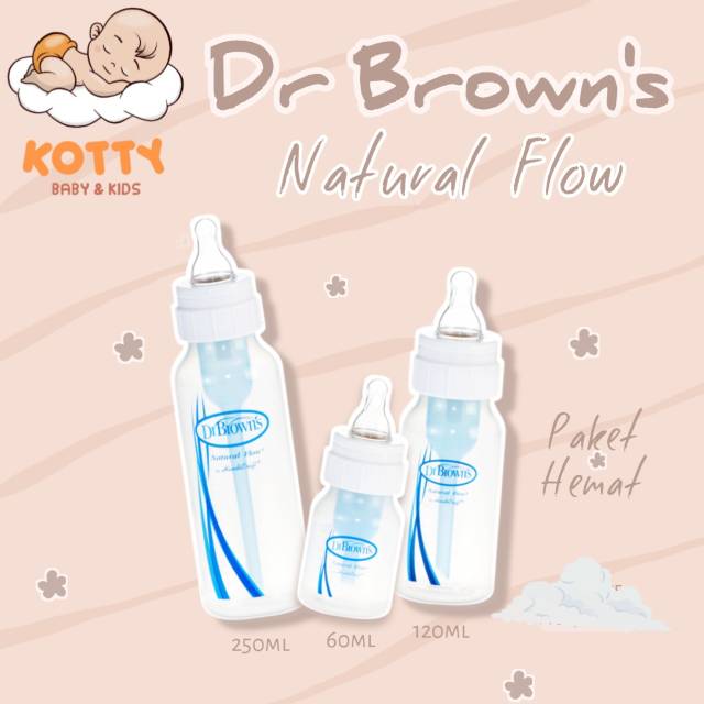 Dr Brown's Natural Flow 3in1 (Paket Hemat)