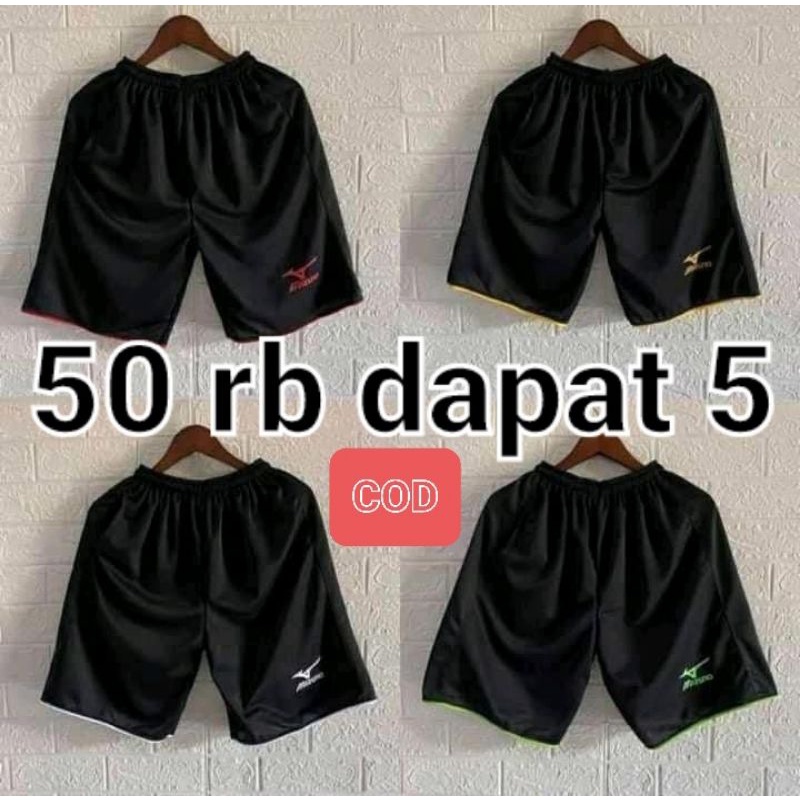 CELANA PENDEK OLAHRAGA/ 50 rb dapat 5 /CELANA VOLLY HITAM
