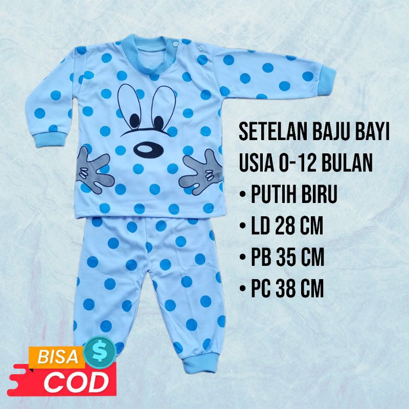 setelah baju bayi karakter usia 0-12 bulan