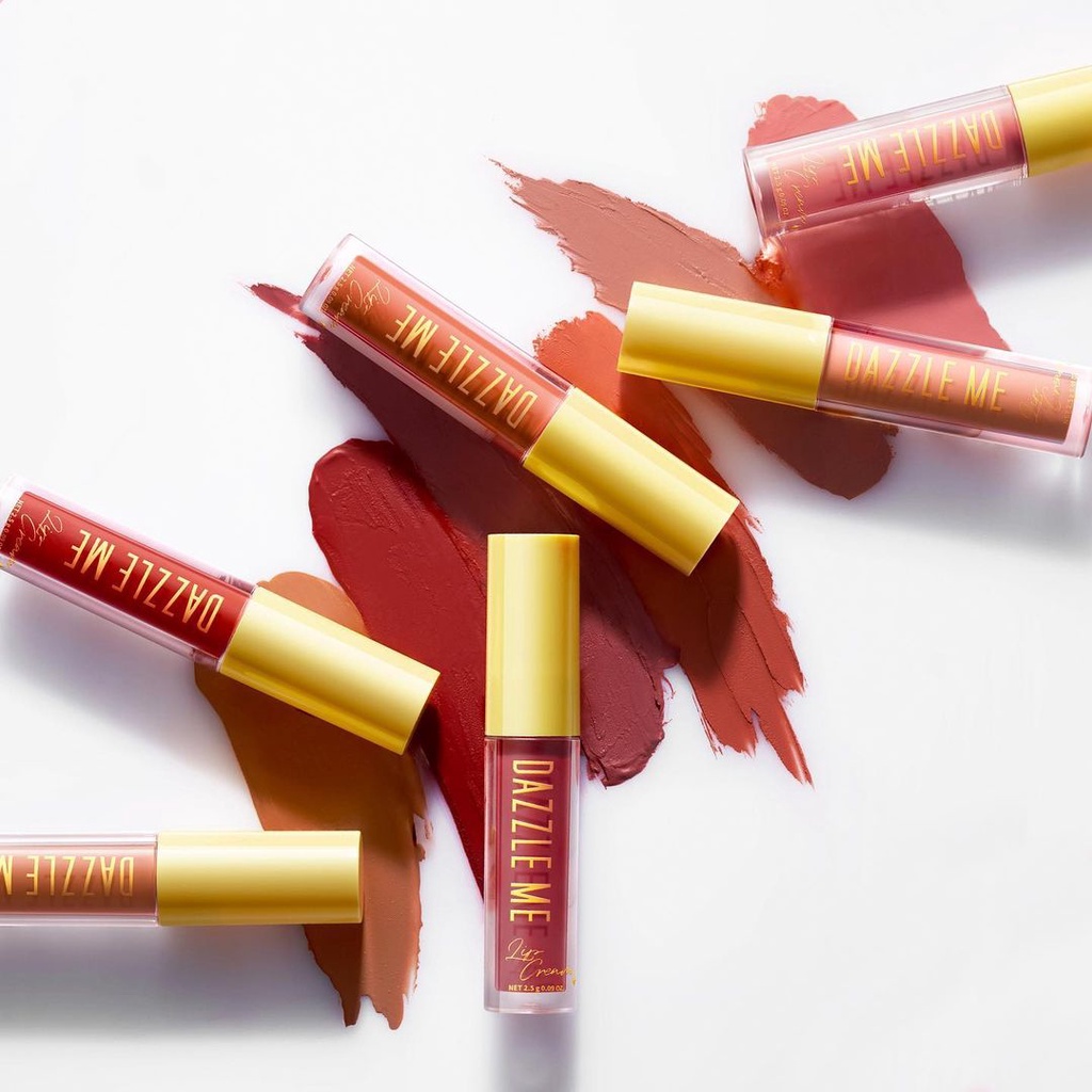 READY DAZZLE ME Velvet Matte Lip Cream | Vitamin E Waterproof Lipstik Pigmented Tahan Lama BPOM 2,5g