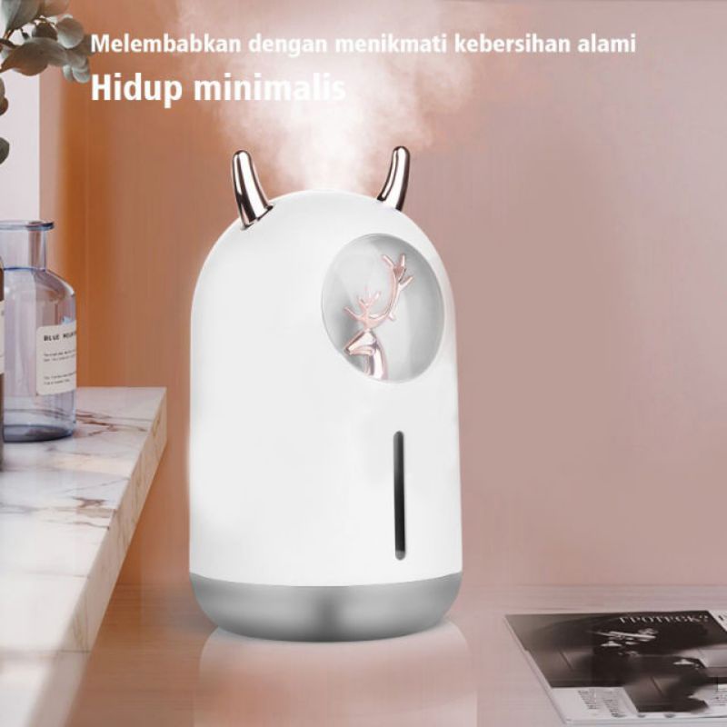 humidifier purifier 600ml bentuk rusa original pasar murah