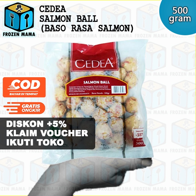 

CEDEA Salmon Ball Baso Bakso Salmon (500 gram) Frozen Food Makanan Beku Olahan Murah Siap Saji Secara Instan