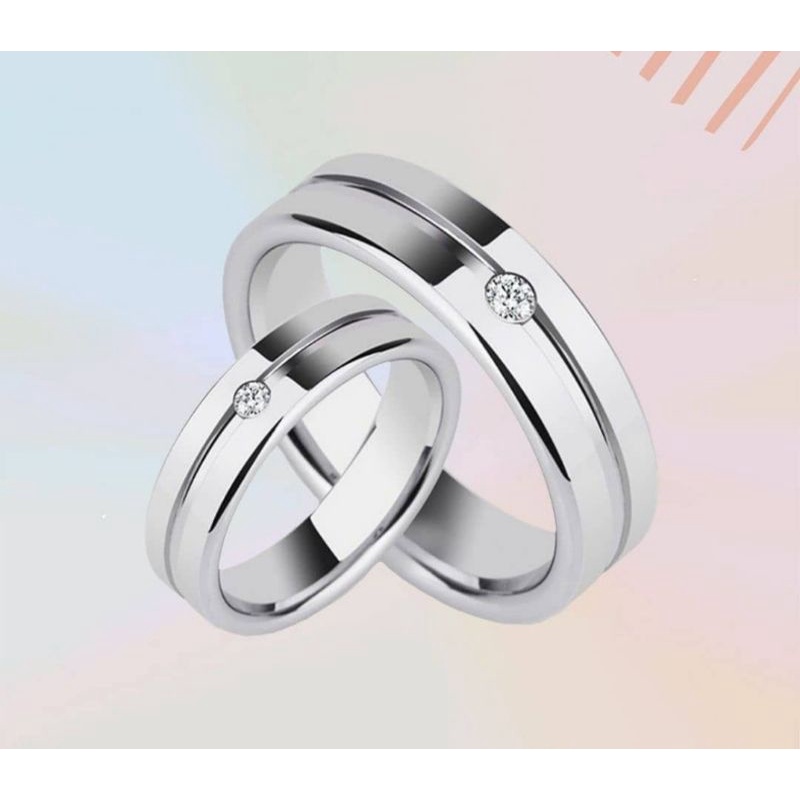Cincin Couple Perak Mata Satu Tunangan & Wedding Berkualitas
