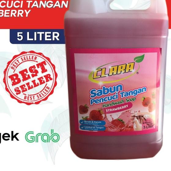 ✹ CLARA Sabun cuci tangan strawberry kemasan 5 Liter ♂