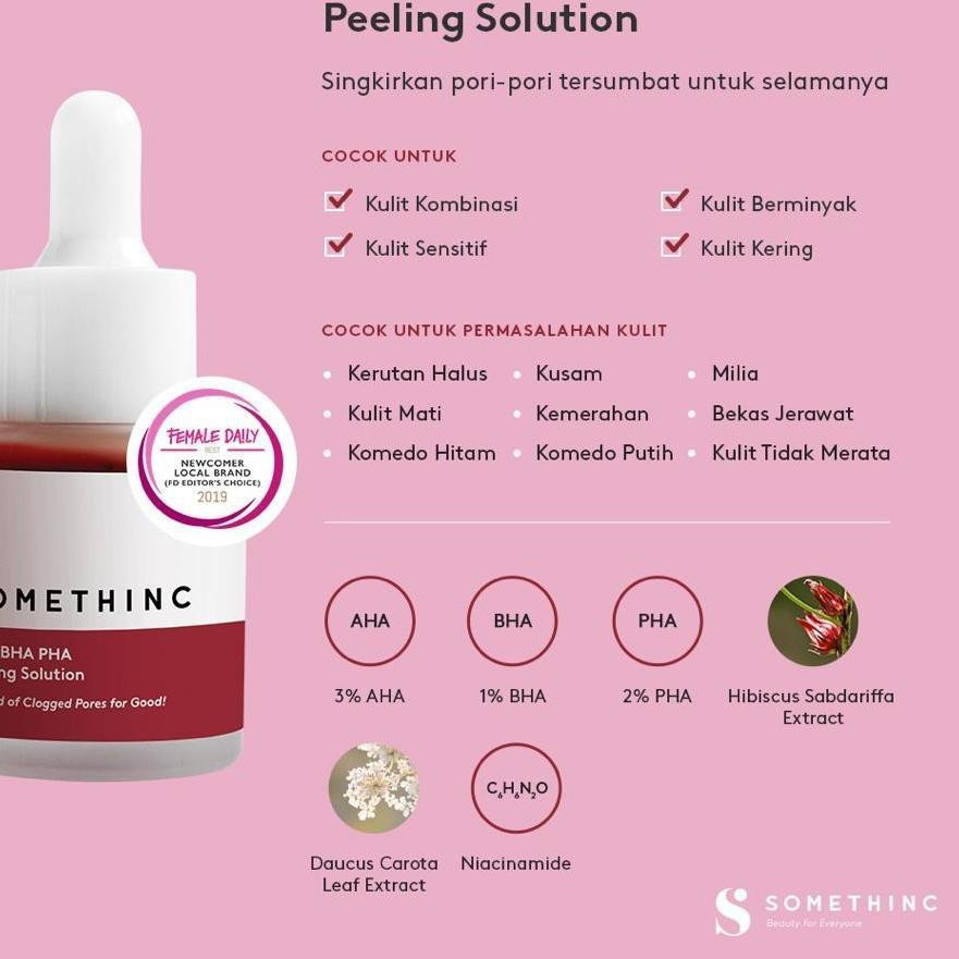 SOMETHINC AHA BHA PHA Peeling Solution 20ML kecantikan perawatan wajah