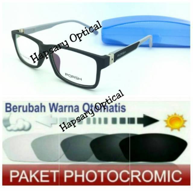 PAKET HEMAT : Frame Kacamata Pria Sporty + Gratis LENSA photocromic / Lensa Berubah Otomatis