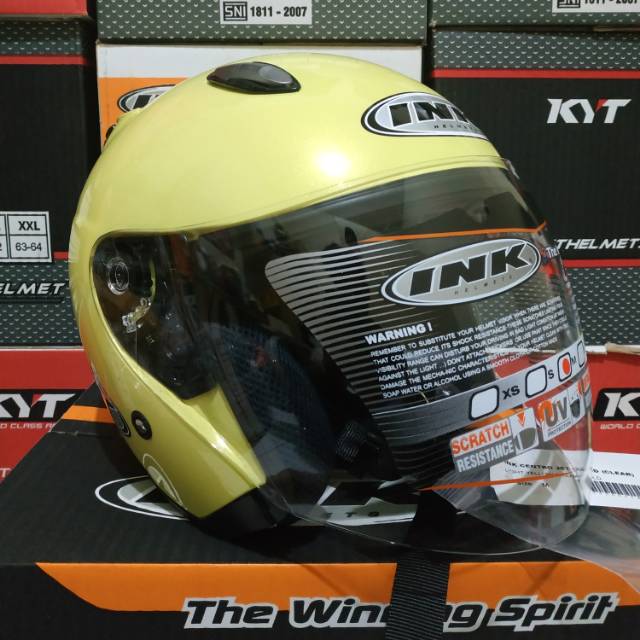 HELM INK CENTRO LIGHT YELLOW CREAM ORIGINAL HELM INK CENTRO ORI KUNING LEMON HELM INK KAPSUL ASLI