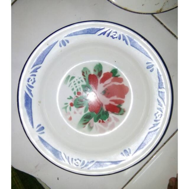 Piring seng jadul antik kuno merk bumper harvest made in China