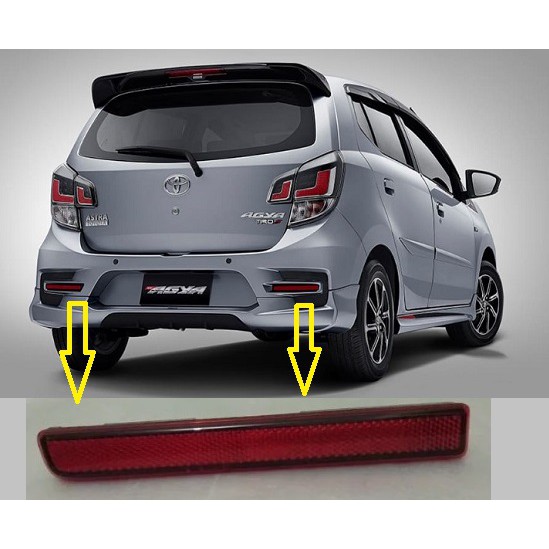 Lampu reflektor bemper belakang Rush Terios Agya ayla WIGO Luxio