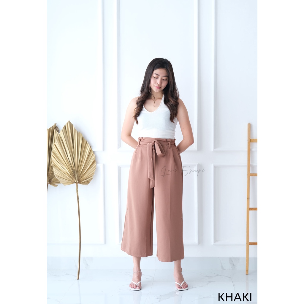 LOVE ESCAPE Celana Kulot Wanita Kualitas Terbaik / Kinsley Culotte Pants-4