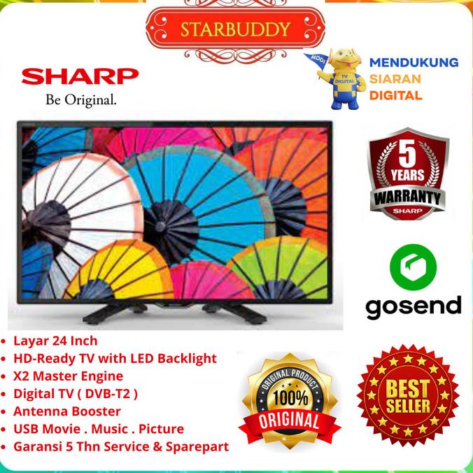 LED TV SHARP 24INCH HD DIGITAL 2T-24DD1i