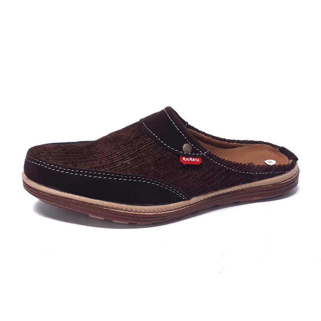 Sandal Selop Pria Sendal Bustong Selop Coklat Tua