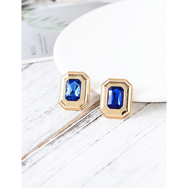 LRC Anting Tusuk Fashion Gold Crystal Earrings F90562